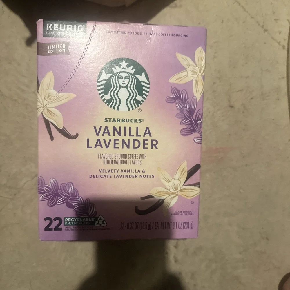 Starbucks, Vanilla Lavender, Flavored Ground Coffee, 22 Pods, Best By: Sept/2026